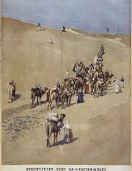 Rückkehr von Kommandant Jean-Baptiste Marchand, die letzte Versorgung, Illustration aus 